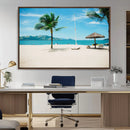 Tropical Beach Wall Art Canvas Print – Framed Palm Tree by MyGreatCanvas | Canvas Wall Art Prints | Photo Prints & Wall Decor