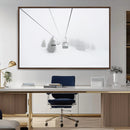 Ski Lift Wall Art Canvas Print – Snowy Alpine Landscape