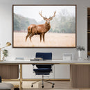 Vintage Wildlife Wall Art Canvas Print – Misty Landscape