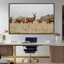 Rustic Deer Wall Art Canvas Print – Autumn Forest Woodland