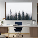 Foggy Forest Wall Art Canvas Print – Framed Misty Pines
