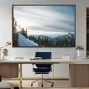 Snowy Mountains Wall Art Canvas Print – Framed Alpine by MyGreatCanvas | Canvas Wall Art Prints | Photo Prints & Wall Decor