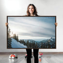Snowy Mountain Wall Art Canvas Print – Frosty Peaks Alpine