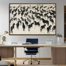 Wild Horse Stampede Wall Art Canvas Print – Monochrome by MyGreatCanvas | Canvas Wall Art Prints | Photo Prints & Wall Decor
