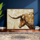 Rustic Longhorn Bull Wall Art Canvas Print – Vintage Western by MyGreatCanvas | Canvas Wall Art Prints | Photo Prints & Wall Decor