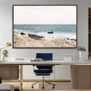 Coastal Ocean View Wall Art Canvas Print – Serene Rocky by MyGreatCanvas | Canvas Wall Art Prints | Photo Prints & Wall Decor