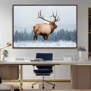 Majestic Elk Snowy Forest Wall Art Canvas Print – Winter by MyGreatCanvas | Canvas Wall Art Prints | Photo Prints & Wall Decor