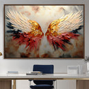 Vibrant Angel Wings Wall Art Canvas Print – Gold Red by MyGreatCanvas | Canvas Wall Art Prints | Photo Prints & Wall Decor