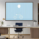 Minimalist Bicycle Balloon Canvas Wall Art – Playful Blue by MyGreatCanvas | Canvas Wall Art Prints | Photo Prints & Wall Decor