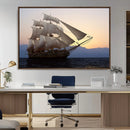 Sailing Ship Wall Art Canvas Print – Sunset Ocean Voyage by MyGreatCanvas | Canvas Wall Art Prints | Photo Prints & Wall Decor