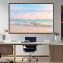 Serene Ocean Waves Wall Art Canvas Print – Pastel Sky Soft by MyGreatCanvas | Canvas Wall Art Prints | Photo Prints & Wall Decor