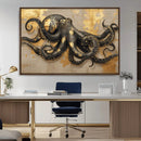Octopus Black Gold Wall Art Marine Life Ocean Creature by MyGreatCanvas | Canvas Wall Art Prints | Photo Prints & Wall Decor