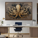 Octopus Wall Art Canvas Print – Black Gold Detailed by MyGreatCanvas | Canvas Wall Art Prints | Photo Prints & Wall Decor