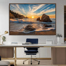 Rocky Ocean Sunset Wall Art Print – Seaside Canvas Dramatic by MyGreatCanvas | Canvas Wall Art Prints | Photo Prints & Wall Decor