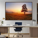 Golden Sunrise Landscape Canvas Wall Art – Framed Misty by MyGreatCanvas | Canvas Wall Art Prints | Photo Prints & Wall Decor