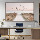 Coastal Pathway Canvas Wall Art Print – Framed Seaside by MyGreatCanvas | Canvas Wall Art Prints | Photo Prints & Wall Decor