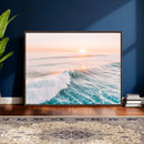 Sunset Surfing Wall Art Canvas Print, Ocean Wave Surfer with by MyGreatCanvas | Canvas Wall Art Prints | Photo Prints & Wall Decor