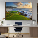 Coastal Golf Course Wall Art Canvas Print – Sunset with by MyGreatCanvas | Canvas Wall Art Prints | Photo Prints & Wall Decor