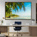 Peaceful Tropical Beach Wall Art Canvas Print – Palm Trees by MyGreatCanvas | Canvas Wall Art Prints | Photo Prints & Wall Decor