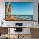 Scenic Beach Wall Art Canvas Print – Tall Palm Trees, Sandy by MyGreatCanvas | Canvas Wall Art Prints | Photo Prints & Wall Decor
