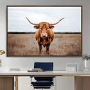 Longhorn Bull Wall Art Canvas Print – Framed Rustic by MyGreatCanvas | Canvas Wall Art Prints | Photo Prints & Wall Decor