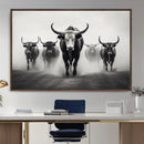 Texas Longhorn Wall Art Canvas Print, Framed Speckled Cow by MyGreatCanvas | Canvas Wall Art Prints | Photo Prints & Wall Decor
