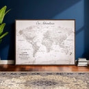 Customize Large Push Pin World Map Wall Art Canvas Print – by MyGreatCanvas | Canvas Wall Art Prints | Photo Prints & Wall Decor