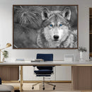Wild Wolf Blue Eye Wall Art Canvas Print