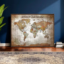 Personalized Vintage Map Wall Art Canvas Print – Custom Push by MyGreatCanvas | Canvas Wall Art Prints | Photo Prints & Wall Decor