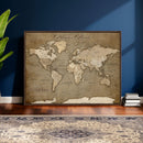 Custom Push Pin Map Canvas Print – Personalized Travel