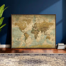 Personalized Custom World Map Wall Art Print – Add Your
