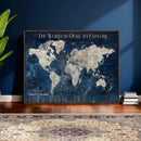 Custom Push Pin Travel Map Wall Art Canvas Print – by MyGreatCanvas | Canvas Wall Art Prints | Photo Prints & Wall Decor