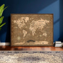 Custom Push Pin World Map Wall Art Canvas Print – Personalized Travel Tracker with Pins Framed Large for Home and Office Decor by MyGreatCanvas | Canvas Wall Art Prints | Photo Prints & Wall Decor