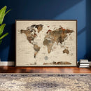 Vintage World Map Wall Art Canvas Print for Living Room, by MyGreatCanvas | Canvas Wall Art Prints | Photo Prints & Wall Decor
