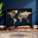 World Map Canvas Print – Detailed Map of the World Wall Art by MyGreatCanvas | Canvas Wall Art Prints | Photo Prints & Wall Decor