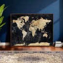 Framed Large World Map Wall Art Canvas Print for Living Room by MyGreatCanvas | Canvas Wall Art Prints | Photo Prints & Wall Decor