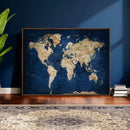 World Map Canvas Print – Framed Travel Map Wall Art for by MyGreatCanvas | Canvas Wall Art Prints | Photo Prints & Wall Decor