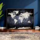 Vintage World Map Canvas Wall Art – Antique Triptych Map