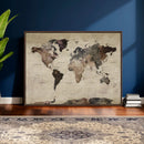 World Map Canvas Print – Detailed Map of the World Adventure