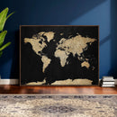 Beige World Map Canvas Wall Art Print, Minimal Black and by MyGreatCanvas | Canvas Wall Art Prints | Photo Prints & Wall Decor