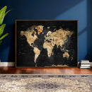 World Map Canvas Wall Art with Famous Landmarks – Framed by MyGreatCanvas | Canvas Wall Art Prints | Photo Prints & Wall Decor