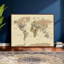 Extra Large World Map Canvas Print – Detailed Map of the by MyGreatCanvas | Canvas Wall Art Prints | Photo Prints & Wall Decor