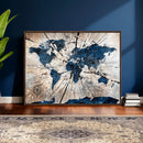 Rustic World Map Canvas Print – Framed Wall Art for Couples, by MyGreatCanvas | Canvas Wall Art Prints | Photo Prints & Wall Decor