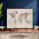 Detailed World Map Wall Art Canvas Print for Home and Office Decor by MyGreatCanvas | Canvas Wall Art Prints | Photo Prints & Wall Decor