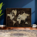 Blue World Map Canvas Wall Art – Framed Modern Travel Map by MyGreatCanvas | Canvas Wall Art Prints | Photo Prints & Wall Decor
