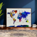 World Map Wall Art Canvas Print, Modern Decorative Framed by MyGreatCanvas | Canvas Wall Art Prints | Photo Prints & Wall Decor