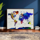 Vintage World Map Canvas Wall Art – Framed Travel Map with by MyGreatCanvas | Canvas Wall Art Prints | Photo Prints & Wall Decor
