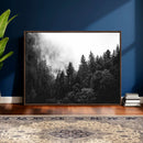 Black White Forest Wall Art Canvas Print, Misty Pine Tree by MyGreatCanvas | Canvas Wall Art Prints | Photo Prints & Wall Decor