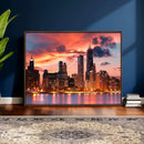 Chicago Wall Art Canvas Print - Chicago City Downtown Night by MyGreatCanvas | Canvas Wall Art Prints | Photo Prints & Wall Decor