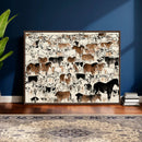 Farmhouse Animals Horse Longhorn Cow Wall Art Canvas Print - by MyGreatCanvas | Canvas Wall Art Prints | Photo Prints & Wall Decor